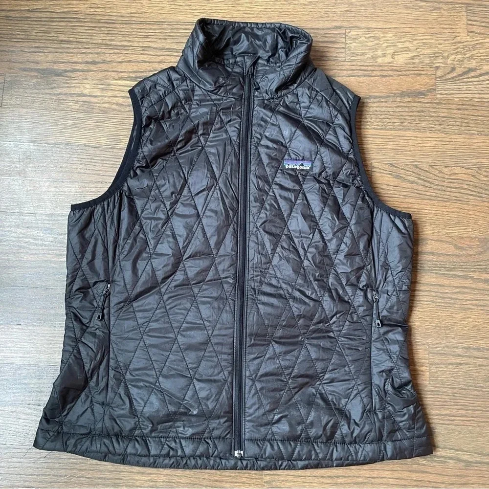 Patagonia Nano Puff Black Vest Insulated Full Zip Women’s